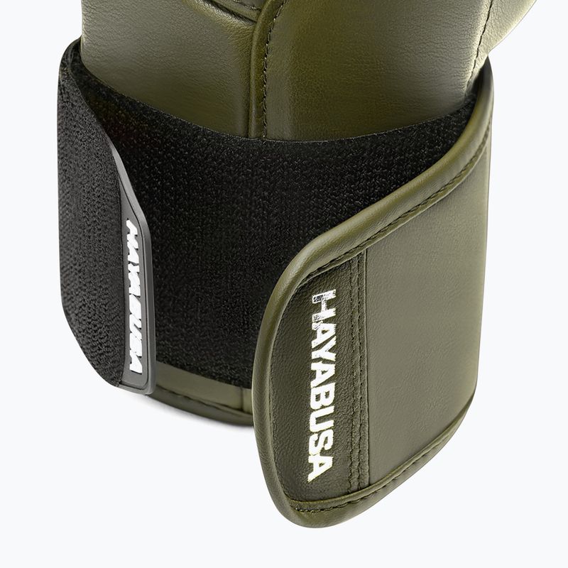 Hayabusa T3 Kanpeki olive green boxing gloves 5