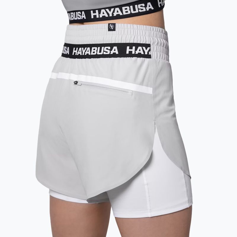 Women's training shorts Hayabusa Mid Rise Layered grey 3