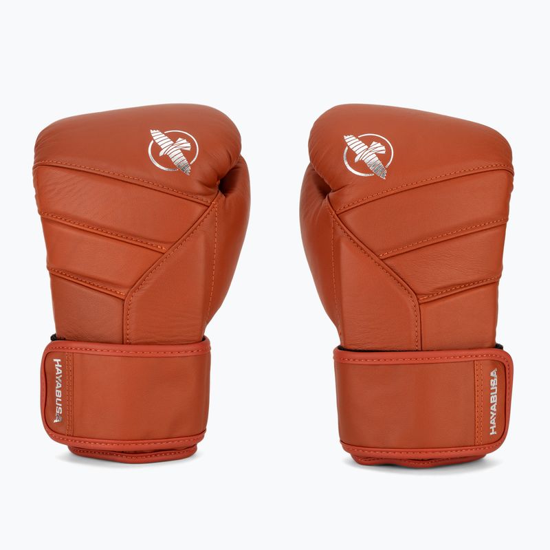 Hayabusa T3 Kanpeki clay orange boxing gloves 2