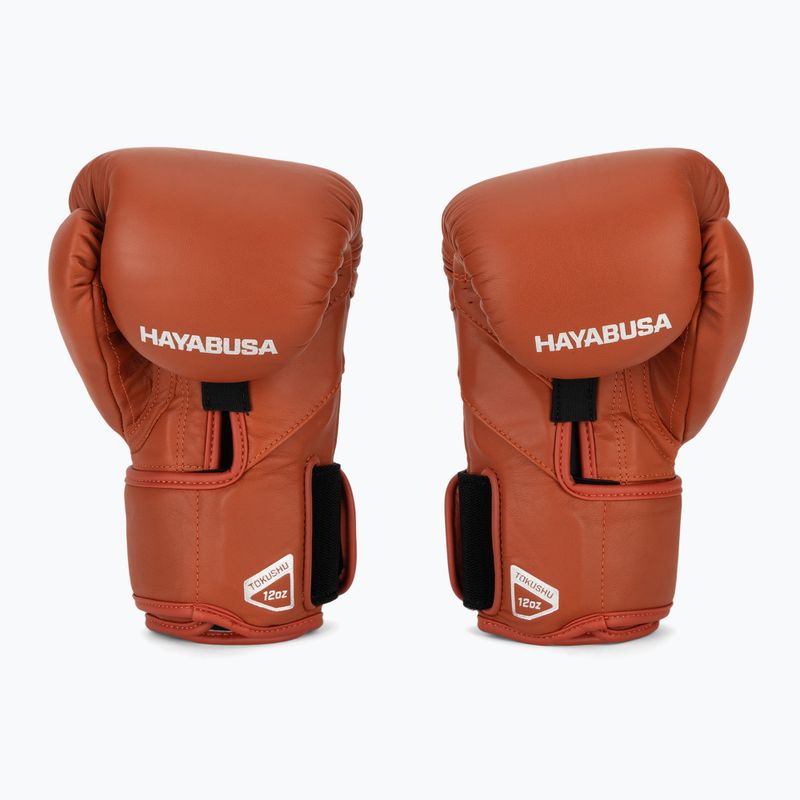 Hayabusa T3 Kanpeki clay orange boxing gloves 3