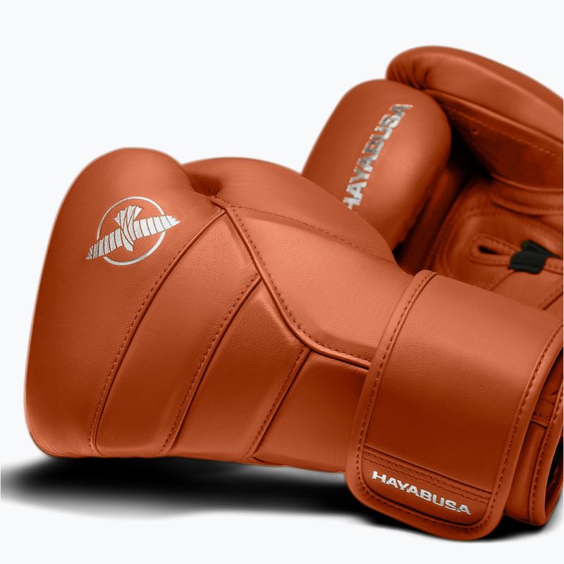 Hayabusa T3 Kanpeki clay orange boxing gloves 2