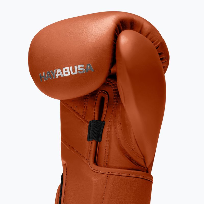 Hayabusa T3 Kanpeki clay orange boxing gloves 4