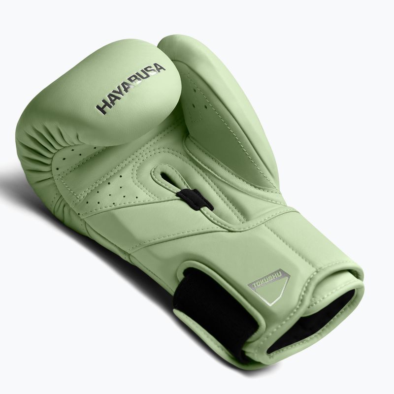 Hayabusa T3 Kanpeki summer moss green boxing gloves 3