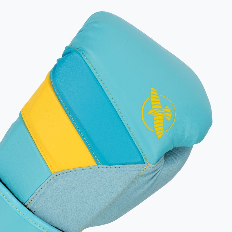 Hayabusa T3 blue/yellow boxing gloves 5