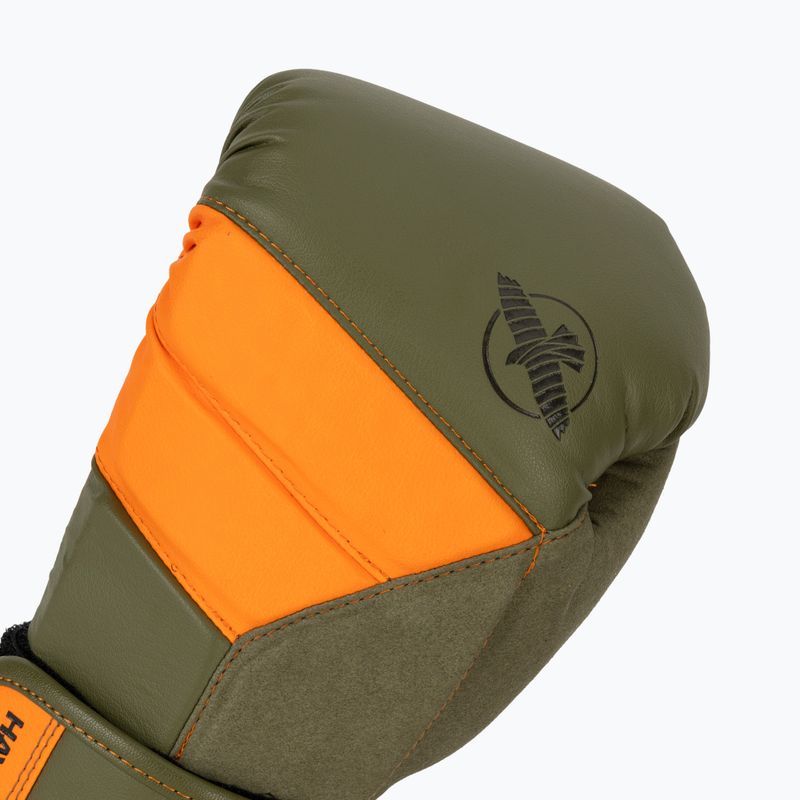 Hayabusa T3 green/orange boxing gloves 5