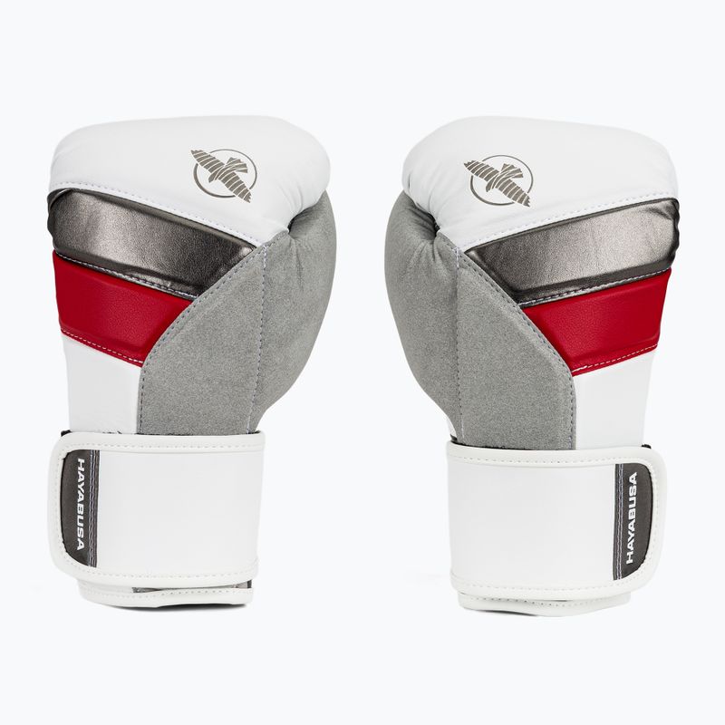 Hayabusa T3 white/red boxing gloves 2