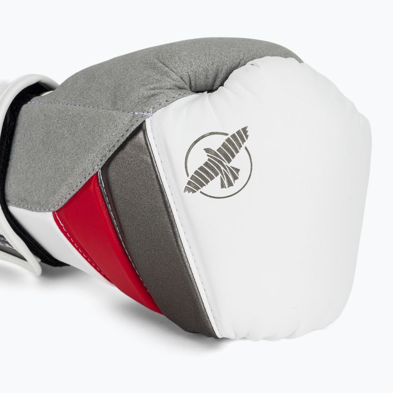 Hayabusa T3 white/red boxing gloves 5