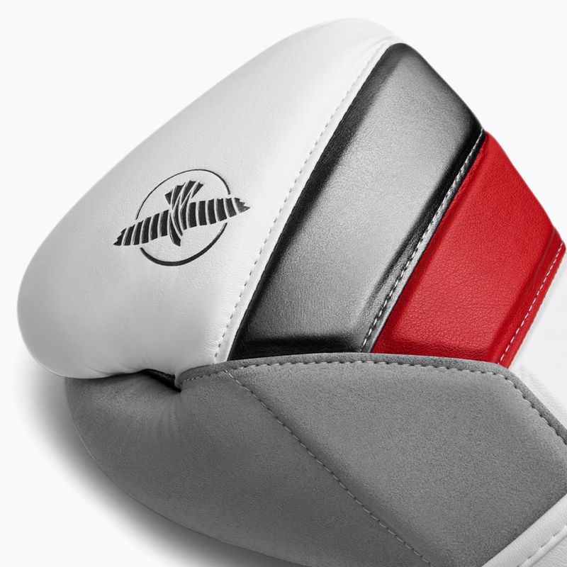 Hayabusa T3 white/red boxing gloves 5