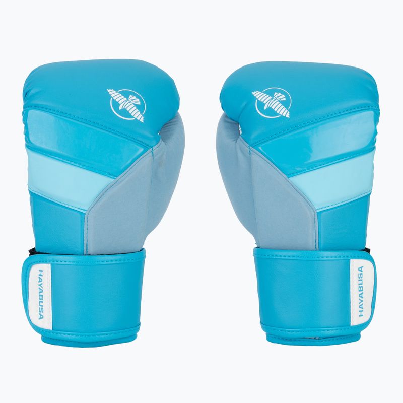 Hayabusa T3 Neon neon blue boxing gloves 2