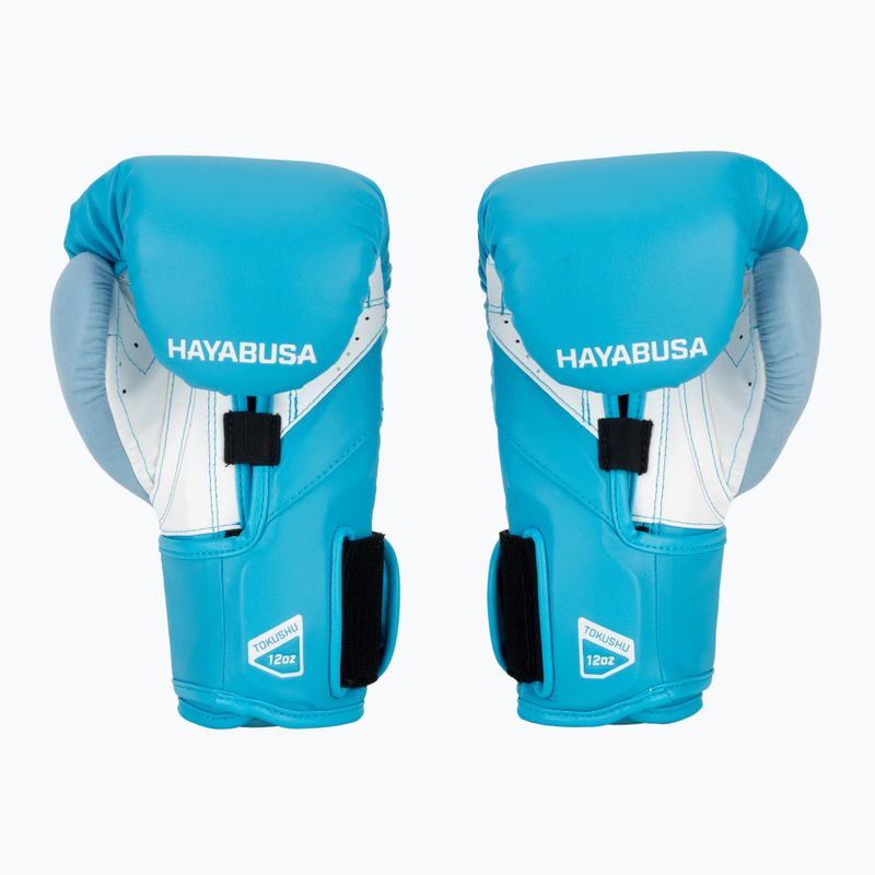Hayabusa T3 Neon neon blue boxing gloves 3