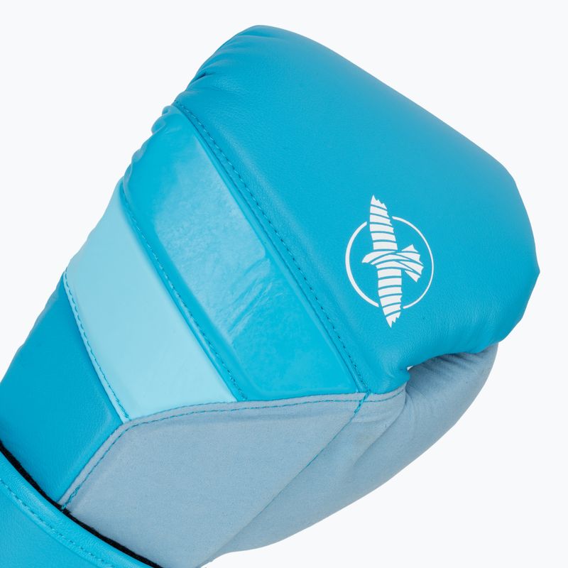 Hayabusa T3 Neon neon blue boxing gloves 5