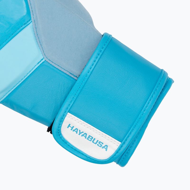 Hayabusa T3 Neon neon blue boxing gloves 6