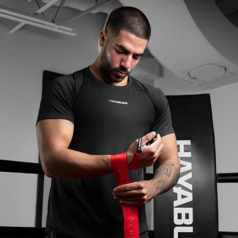 Hayabusa Deluxe Jacquard Boxing Handwraps 450 cm red 4