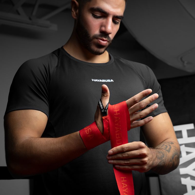 Hayabusa Deluxe Jacquard Boxing Handwraps 450 cm red 5