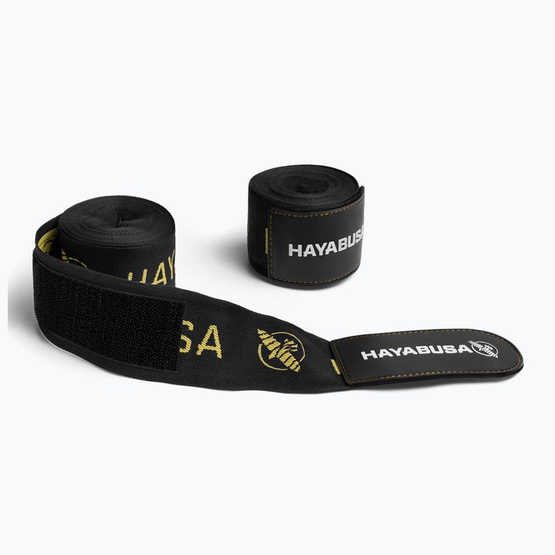 Hayabusa Premium Jacquard Boxing Handwraps 450 cm black/gold 2