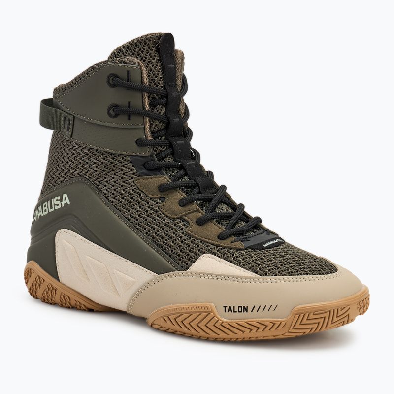 Hayabusa Talon Boxing green/tan men's boxing shoes