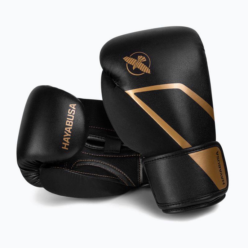 Boxing gloves Hayabusa E1 Boxing black/gold 6
