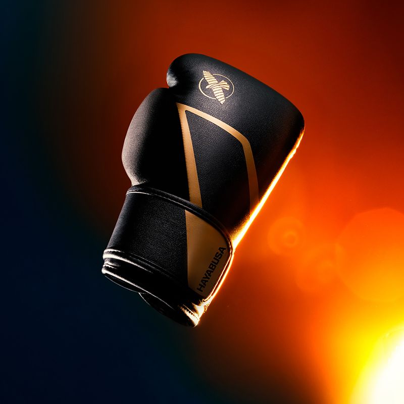 Boxing gloves Hayabusa E1 Boxing black/gold 8