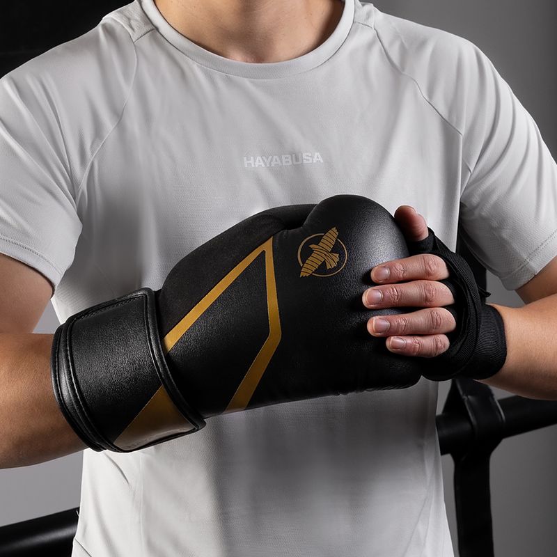 Boxing gloves Hayabusa E1 Boxing black/gold 12