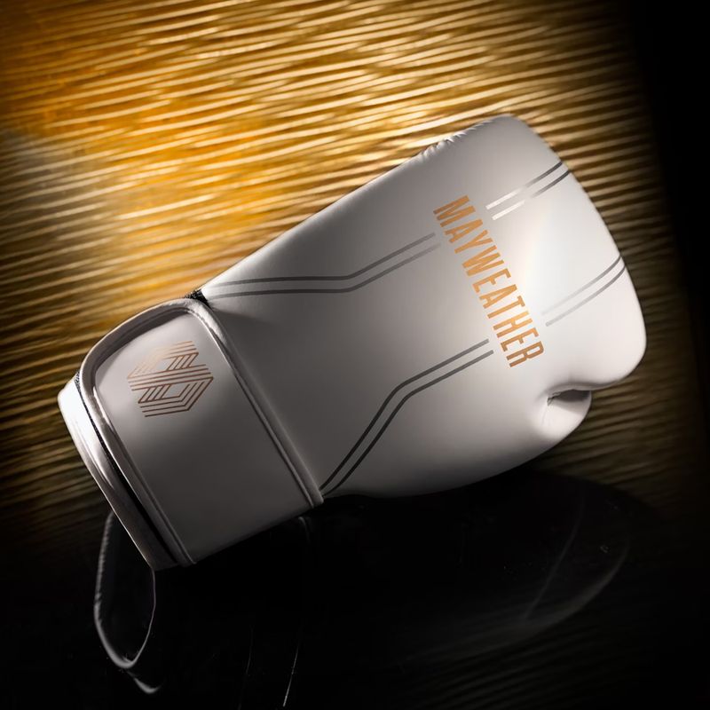 Hayabusa Mayweather Contender white/gold boxing gloves 3