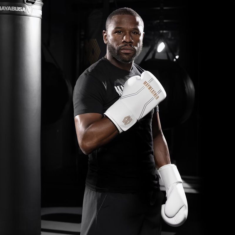 Hayabusa Mayweather Contender white/gold boxing gloves 5
