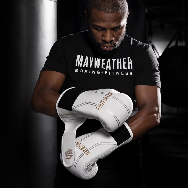 Hayabusa Mayweather Contender white/gold boxing gloves 6