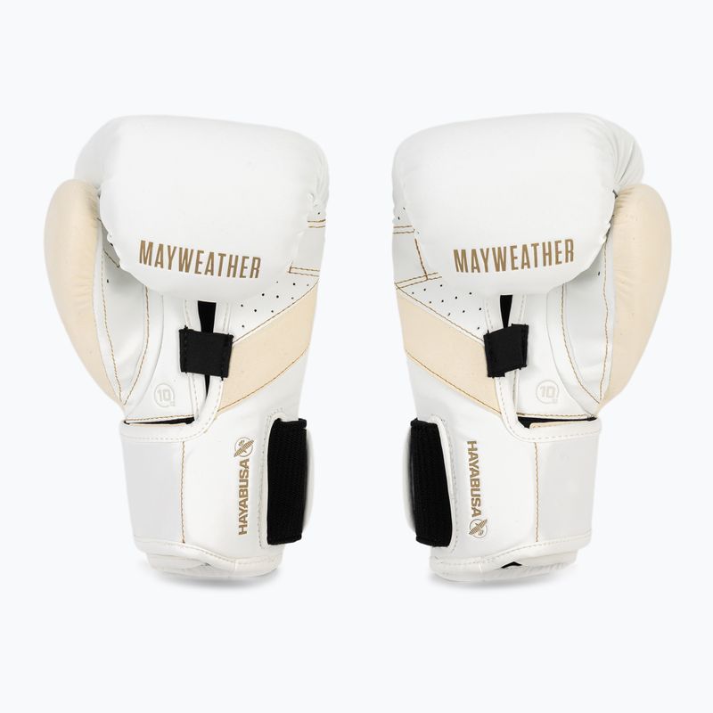 Hayabusa Mayweather Champ white/gold boxing gloves 3