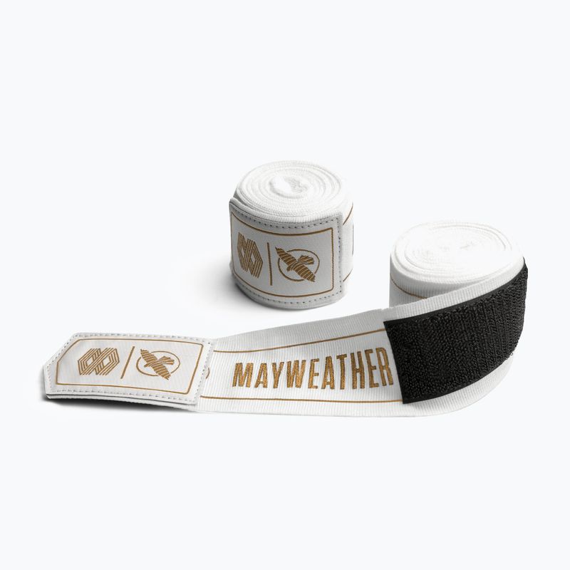 Boxing wraps Hayabusa Mayweather Stretch Hand Wraps 450 cm white/gold 2