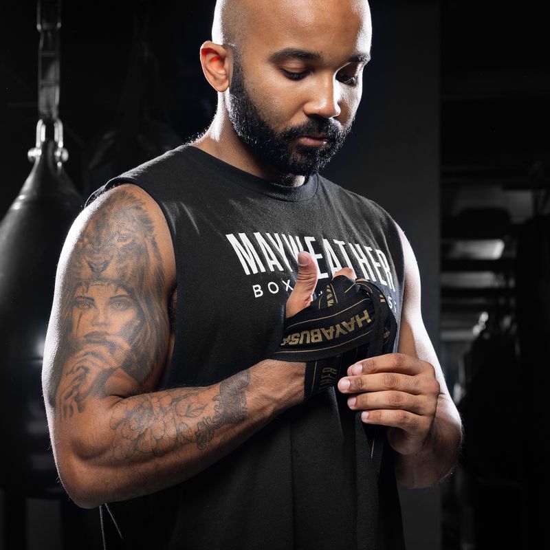 Boxing wraps Hayabusa Mayweather Stretch Hand Wraps 450 g black/gold 4