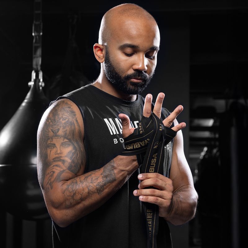 Boxing wraps Hayabusa Mayweather Stretch Hand Wraps 450 g black/gold 5