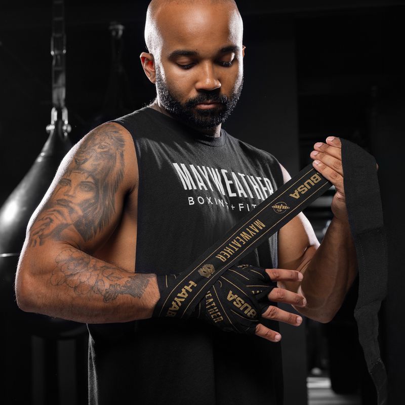 Boxing wraps Hayabusa Mayweather Stretch Hand Wraps 450 g black/gold 6