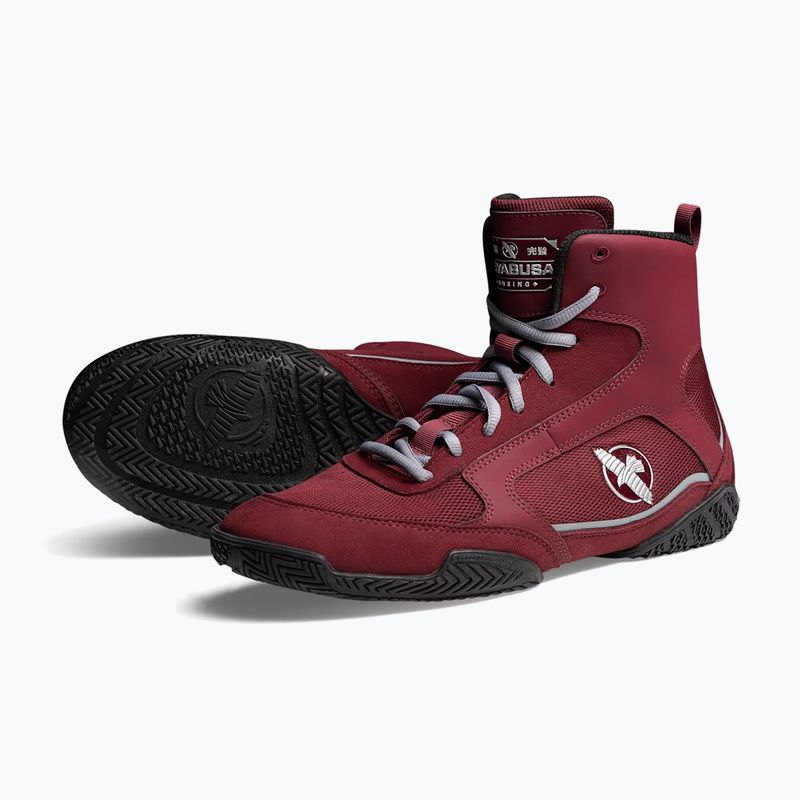 Men's boxing shoes Hayabusa Pro Boxing garnet/grey
