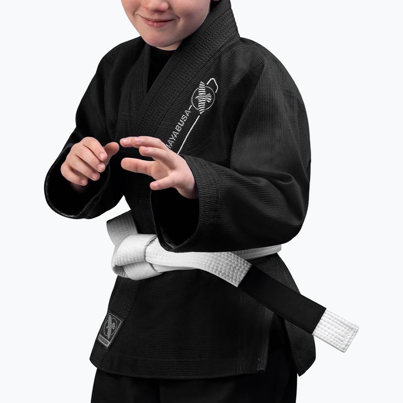 GI for children's Brazilian jiu-jitsu Hayabusa Essential black 2