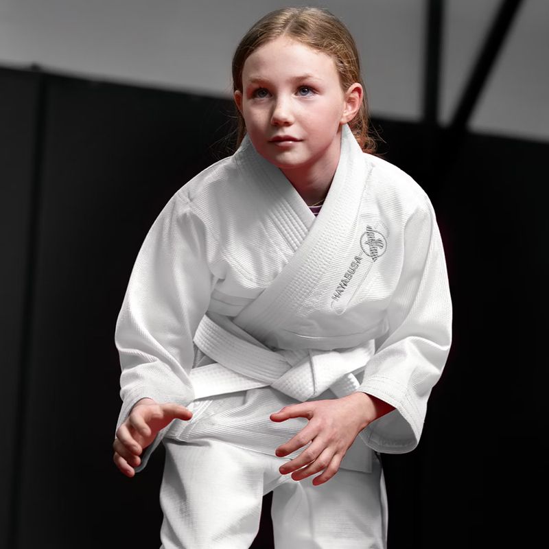 GI for children's Brazilian jiu-jitsu Hayabusa Essential white 5