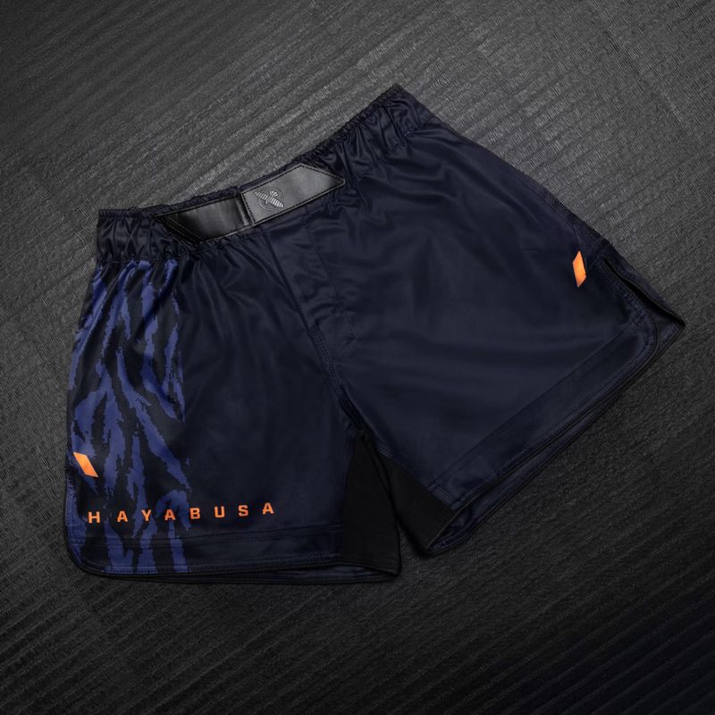 Men's training shorts Hayabusa Apex Fight Mid navy/orange 3