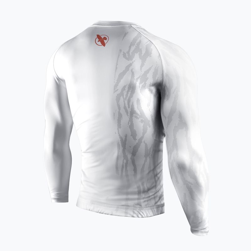 Men's longsleeve rashguard Hayabusa Apex Rash Guard white/coral 2