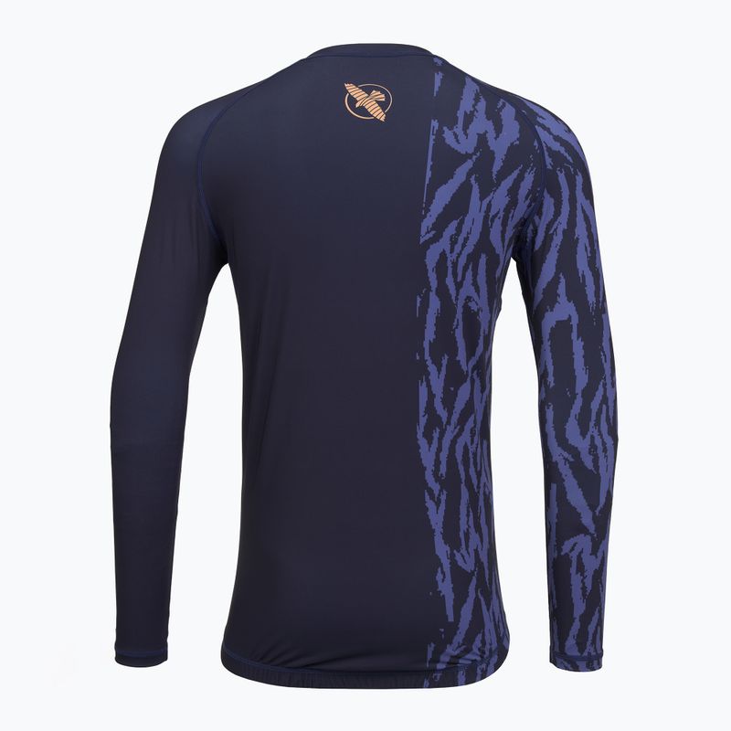Men's long sleeve rashguard Hayabusa Apex Rash Guard navy/orange 2