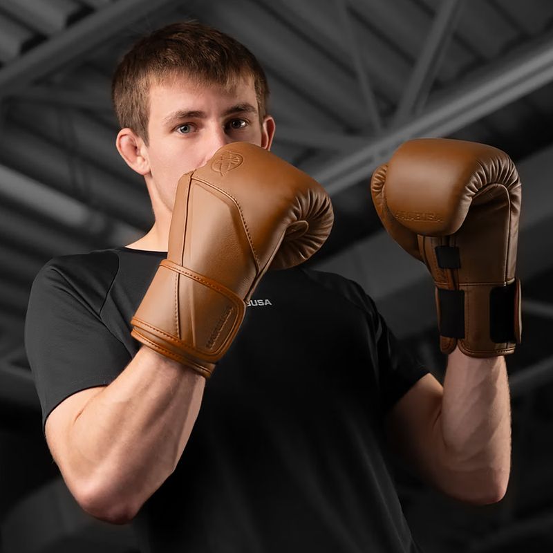 Boxing gloves Hayabusa E1 Leather brown 7