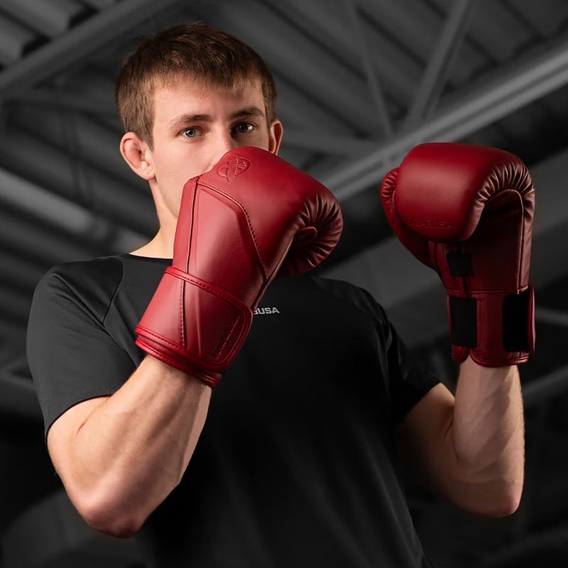 Boxing gloves Hayabusa E1 Leather red 6