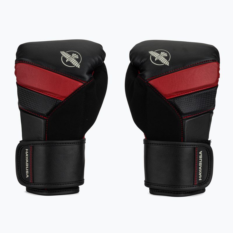 Hayabusa T3 black/red boxing gloves 2