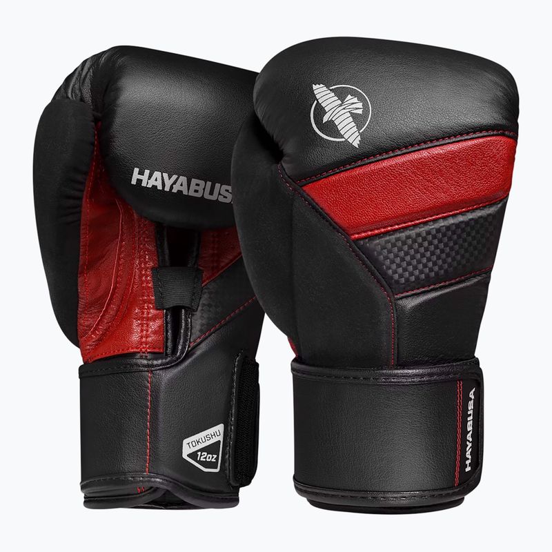 Hayabusa T3 black/red boxing gloves