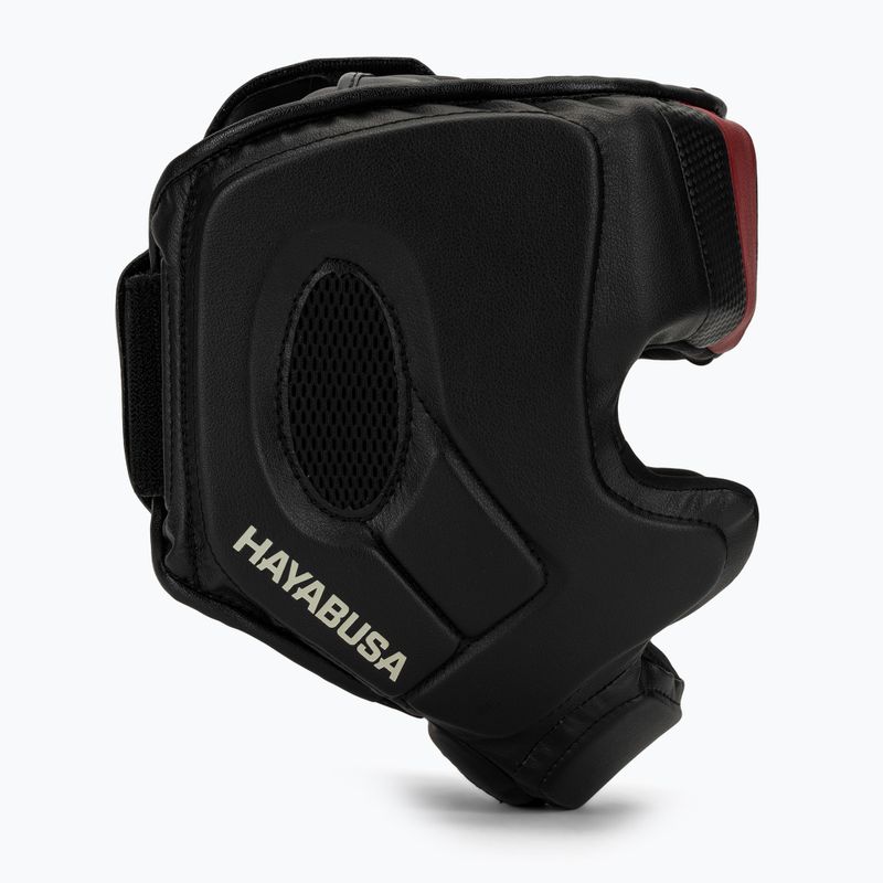 Hayabusa T3 Headgear boxing helmet black/red 2