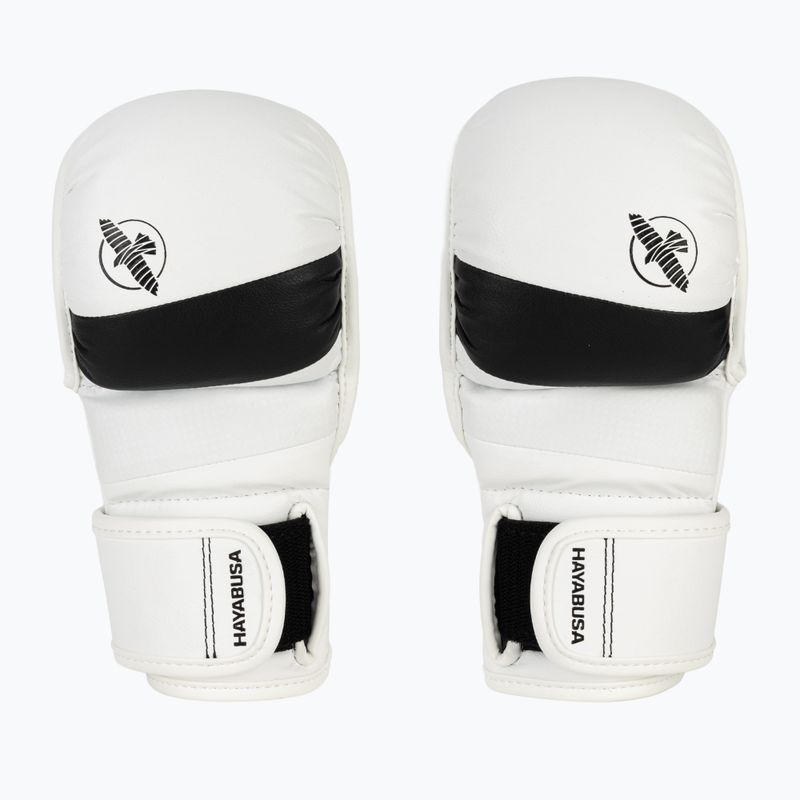 Hayabusa T3 Hybrid white/black grappling gloves 2