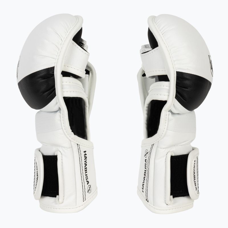 Hayabusa T3 Hybrid white/black grappling gloves 4