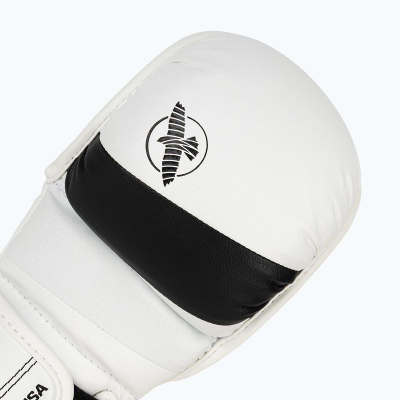 Hayabusa T3 Hybrid white/black grappling gloves 5