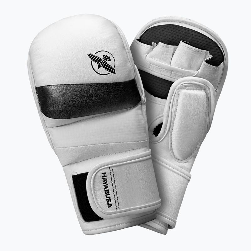 Hayabusa T3 Hybrid white/black grappling gloves