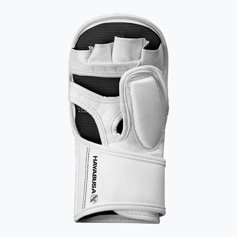 Hayabusa T3 Hybrid white/black grappling gloves 2