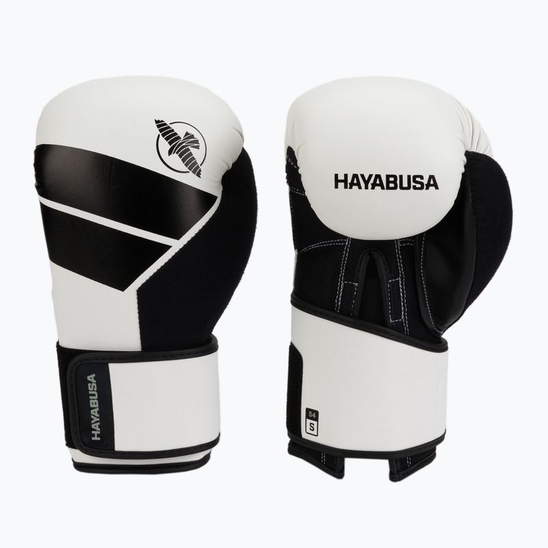 Hayabusa S4 black and white S4BG boxing gloves