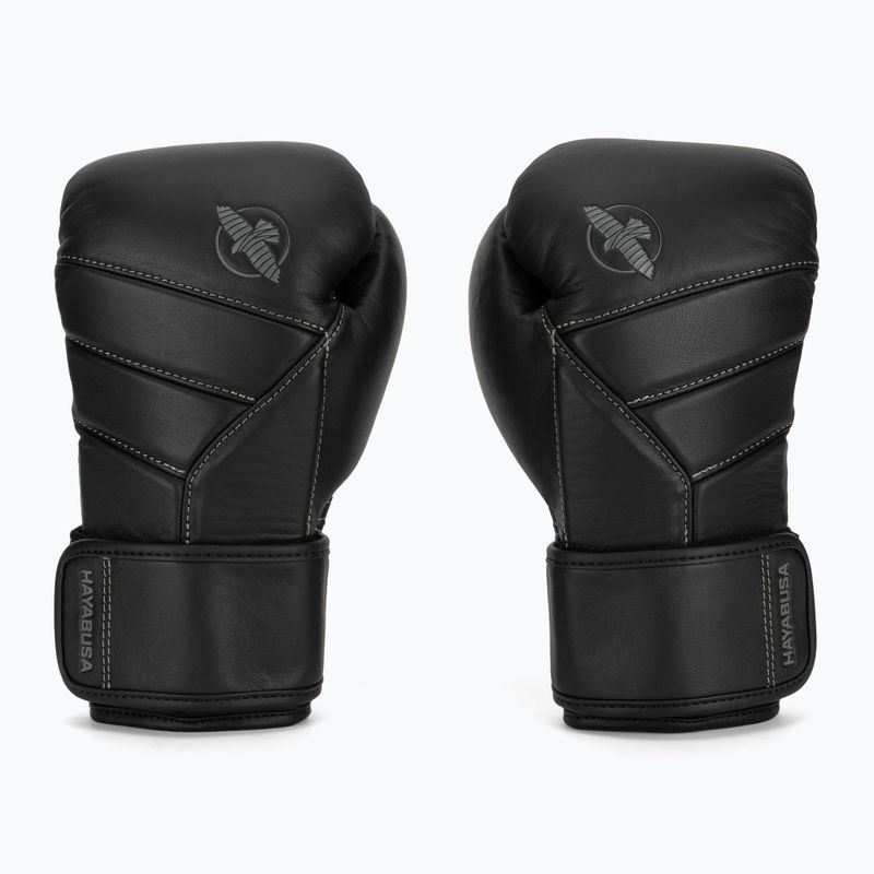 Hayabusa T3 Kanpeki jet black boxing gloves 2