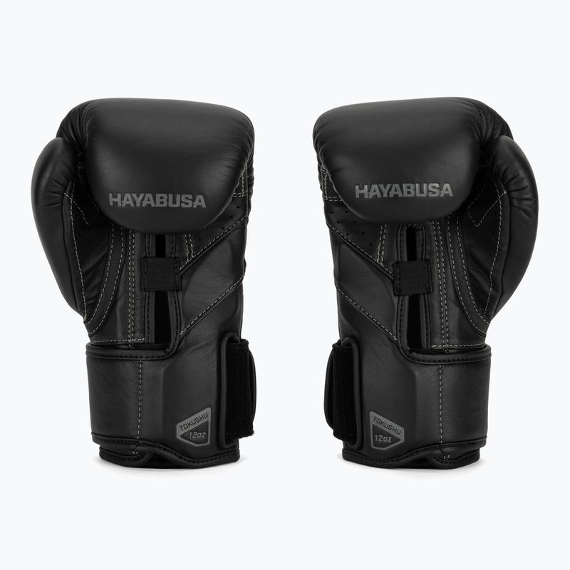 Hayabusa T3 Kanpeki jet black boxing gloves 3